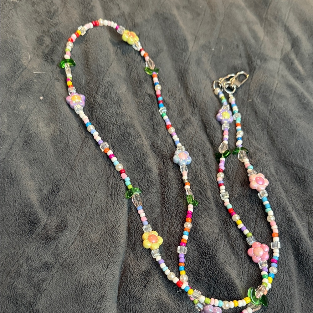 Colorful Beaded Flower crossbody